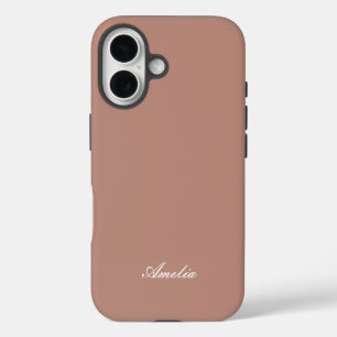 Mocha Mousse Aesthetic Warm Earthy Brown iPhone 16 Case