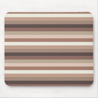 Mocha Mousse and Accents Horizontal Stripe Pattern Mouse Mat