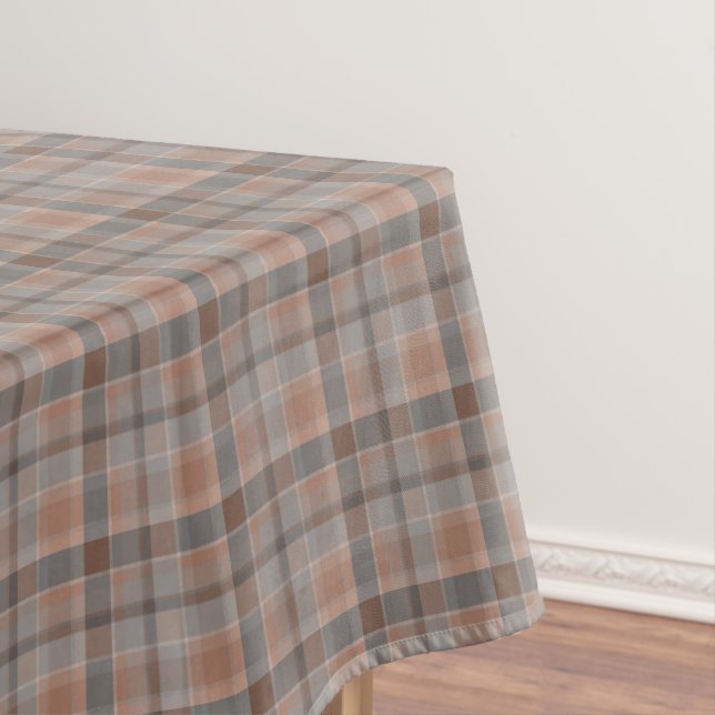 Mocha mousse and grey chequered tablecloth (In Situ)