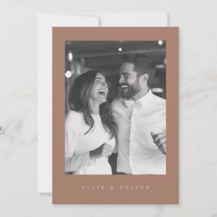 Mocha Mousse Boho Photo 1 Wedding Modern Invitation