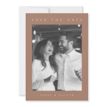 Mocha Mousse Boho Photo Save the Date