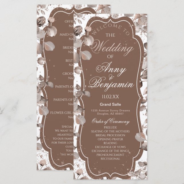 Mocha Mousse Botanical  (Front/Back)