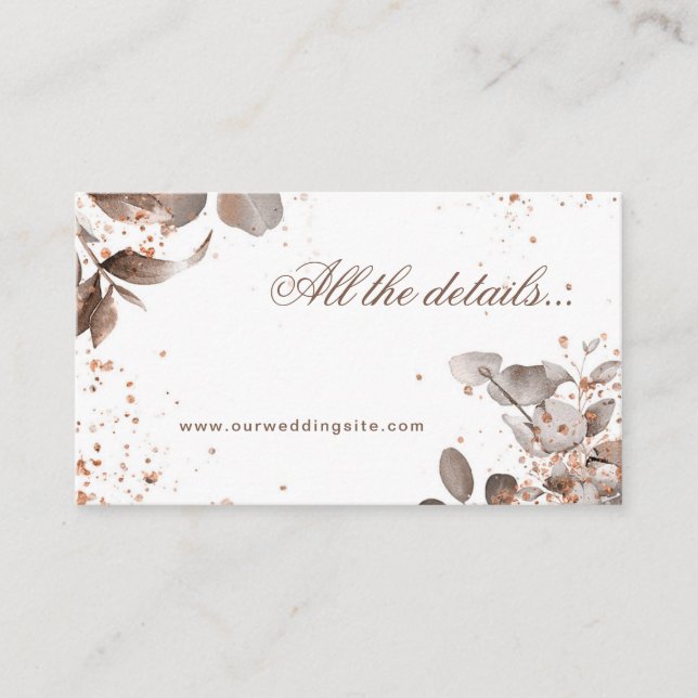 Mocha Mousse Botanical all the details 1 Enclosure Card (Front)