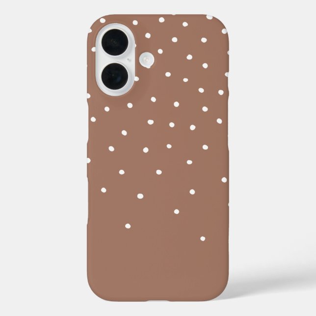 Mocha Mousse Brown Tiny Polka Dot 2025 Case-Mate iPhone Case (Back)