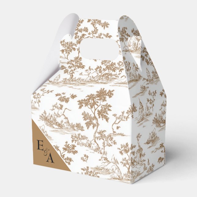 Mocha Mousse / Copper Toile,  Favour Box (Front Side)