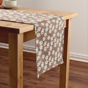 Mocha Mousse - Cotton flower Long Table Runner