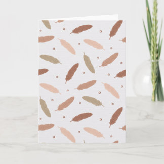 Mocha Mousse Feathers Greeting Card