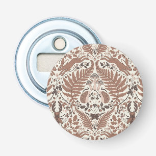 Mocha mousse forest/Woodland animals and plants Bottle Opener