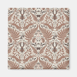 Mocha mousse forest/Woodland animals and plants Magnet