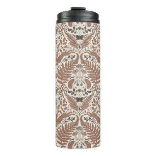 Mocha mousse forest/Woodland animals and plants Thermal Tumbler