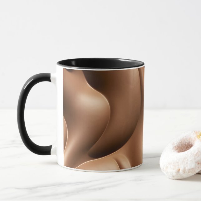 Mocha Mousse Mug – Elegant Coffee Moments (With Donut)