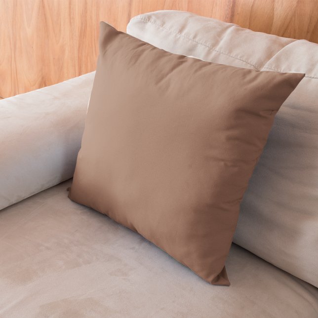 Mocha Mousse Solid Brown Cushion (Creator Uploaded)