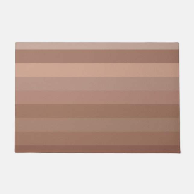Mocha Mousse Stripes Doormat (Front)