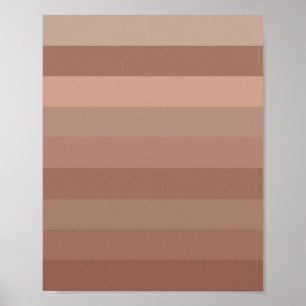 Mocha Mousse Stripes Poster