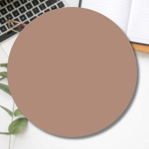Mocha Mousse Trendy Elegant Solid Colour  Classic Round Sticker