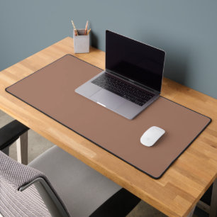 Mocha Mousse Trendy Elegant Solid Colour Desk Mat