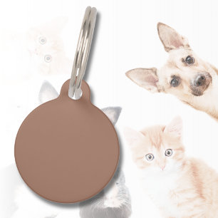 Mocha Mousse Trendy Elegant Solid Colour  Pet Tag