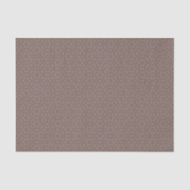 Mocha Mousse Western Folk Neutral Geometric Tissue Paper (Front)