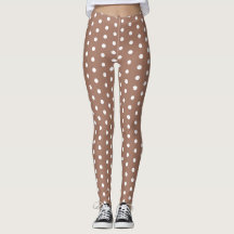 Mocha Mousse White polka dots retro pattern
