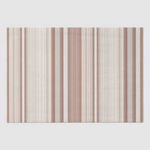 Mocha Orange Brown and Cream Stripes Tissue Paper