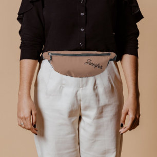 Mocha Stylised Bridesmaid Name Bum Bags
