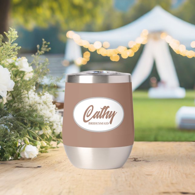 Mocha Stylised Name Wedding Bridesmaid (Wedding (Rotated))