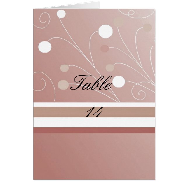 Mocha Table Seating Card (Front)
