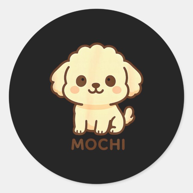 Mochi Dog Toy Odle  Classic Round Sticker (Front)