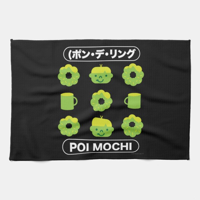 Mochi Donuts Poi Mochi And Coffee    Tea Towel (Horizontal)