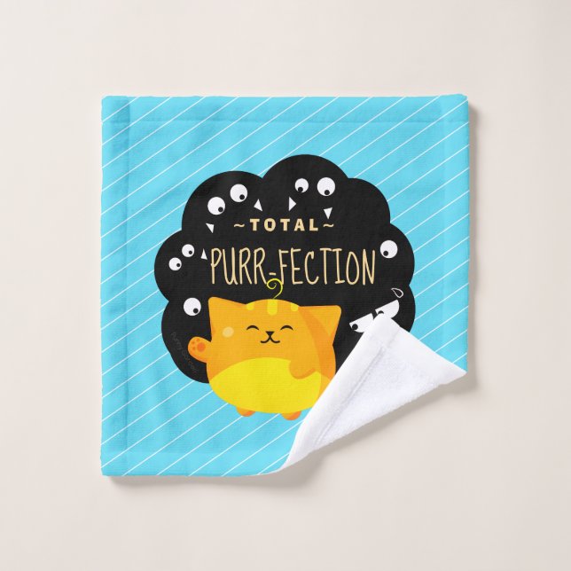 Mochi Halloween - Cute Orange Cat Purr-fection Wash Cloth (Wash Cloth)