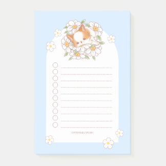 Mochi on Bed of Flowers Spring Notepad