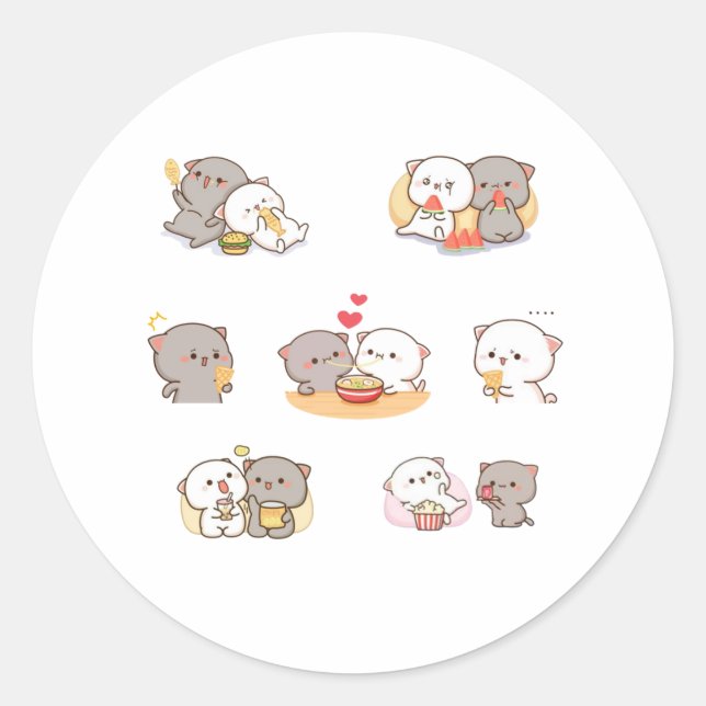 Mochi Peach Cat Sticker Pack (Front)