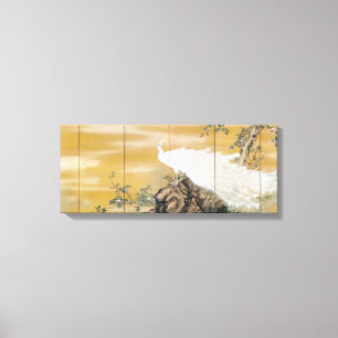 Mochizuki Gyokkei White Peafowl Canvas Print
