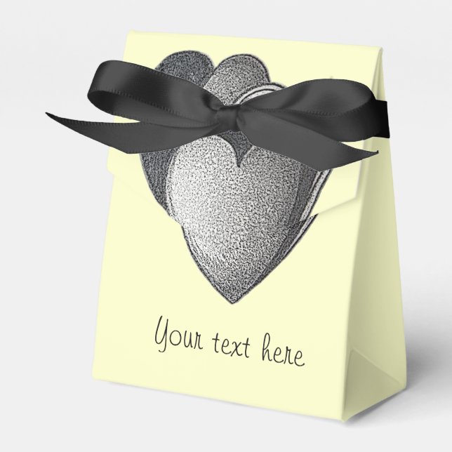 mochrome stuff for romantic birthday favour box (Front Side)