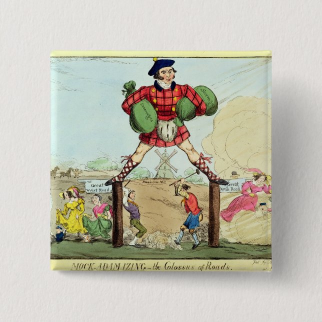 Mock-Adam-izing: the Colossus of Roads 15 Cm Square Badge (Front)