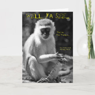 Mock-bashful Thank You Card