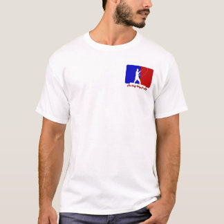 Mock Fly Fishing Sports Logo w Front Back Design T-Shirt