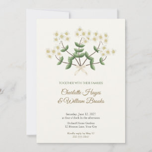 Mock Orange Blossom Wedding Invitation