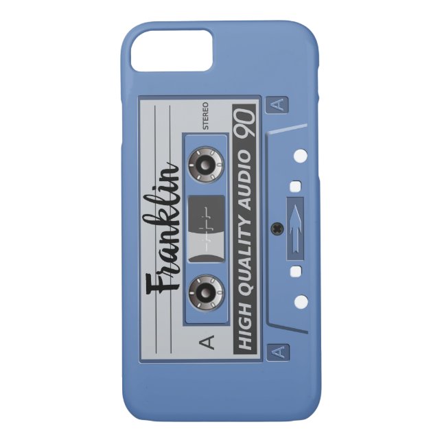 Mock Retro Audio Cassette Case-Mate iPhone Case (Back)