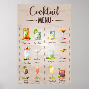 Mock tail menu poster