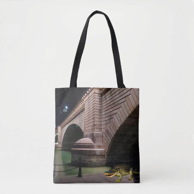 Mocked up Alligator by the London Bridge Tote Bag (Front)