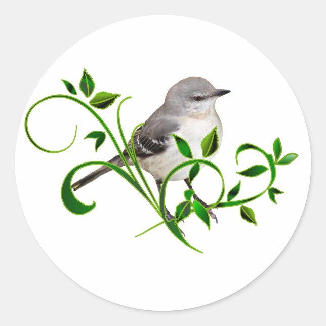 Mockingbird Beauty Classic Round Sticker (Front)
