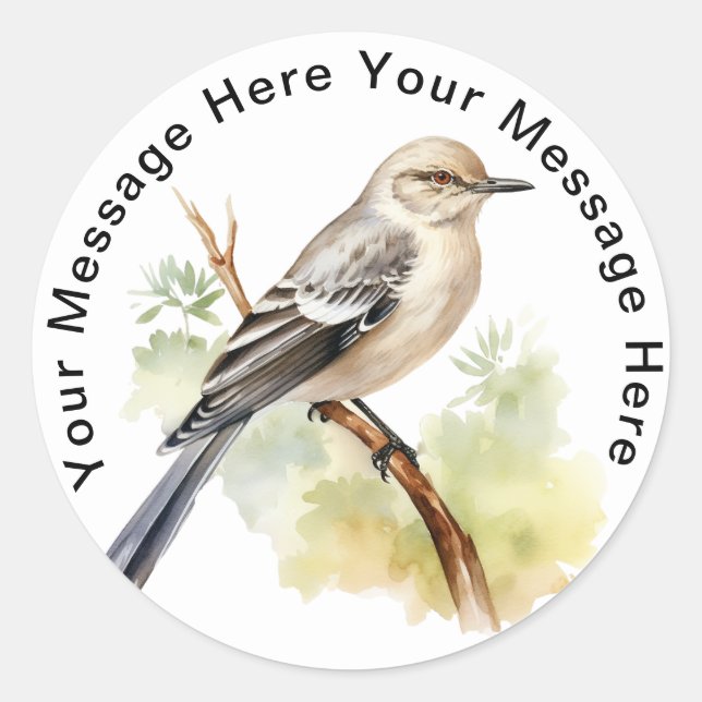 Mockingbird Classic Round Sticker (Front)