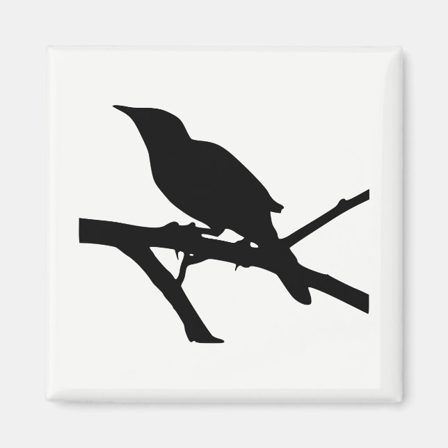 Mockingbird Silhouette Magnet (Front)