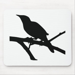 Mockingbird Silhouette Mouse Mat