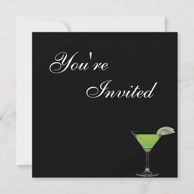 Mocktail Birthday Party Invitation (Front)
