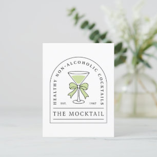 Mocktail non alcoholic cocktail alcohol free party postcard