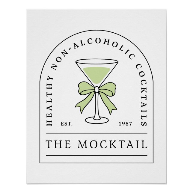 Mocktail non alcoholic drink alcohol free cocktail poster (Front)