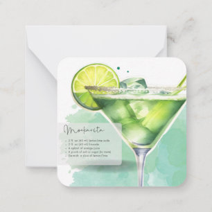 Mocktail Virgin Margarita & S. Temple Party Favour Card