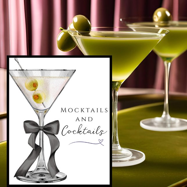 Mocktails and Cocktails Dirty Martini Bar Sign (Creator Uploaded)
